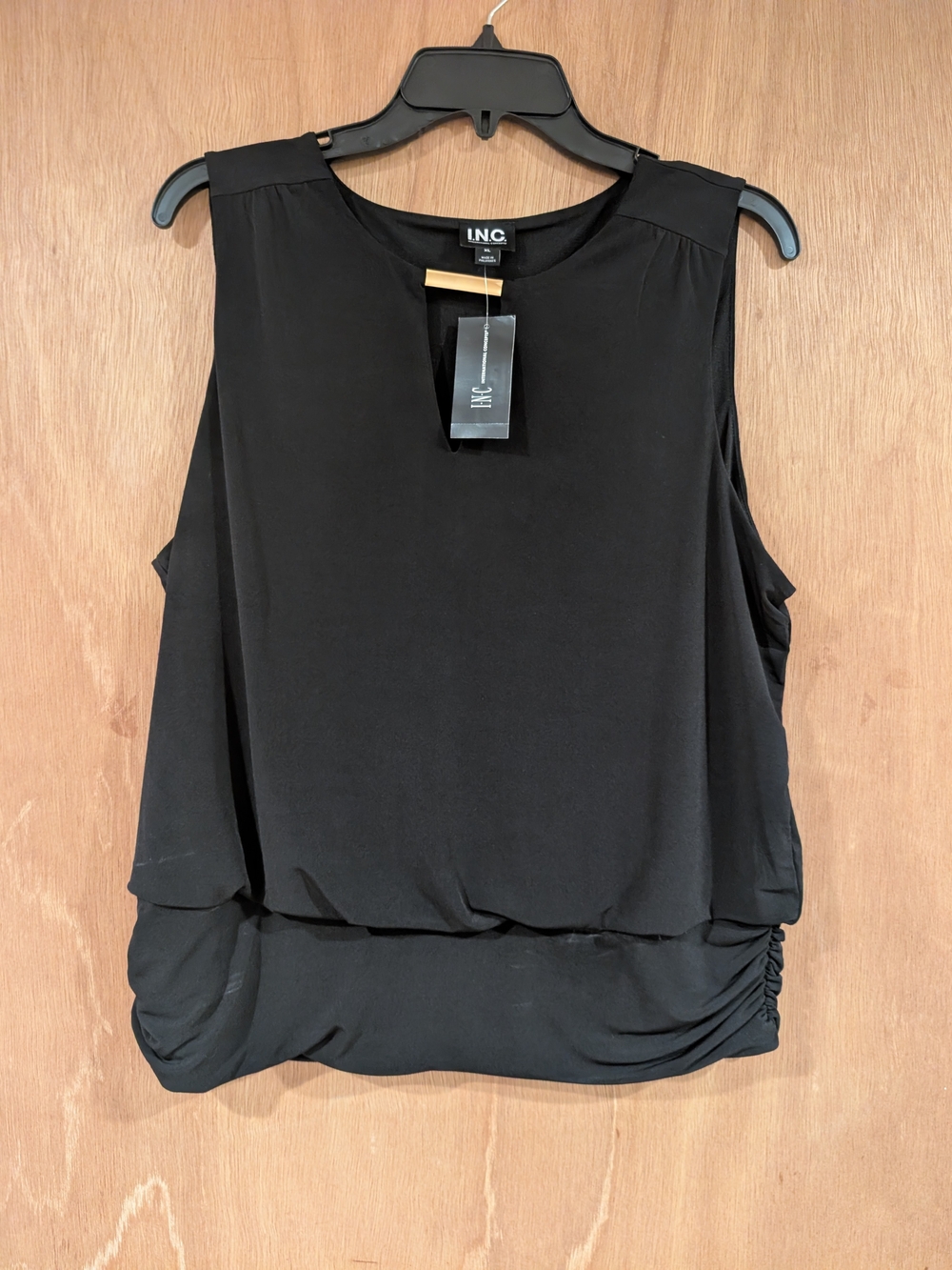 INC International Concepts Black Sleeveless Blouson Camisole